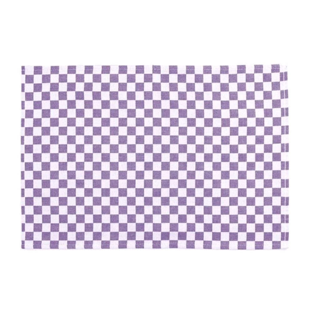 NEW Mackenzie Childs Violet Check Placemat, Set of 4
